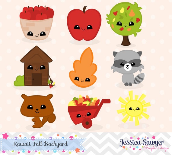 20FOR20, kawaii fall clipart and vectors for personal and commercial