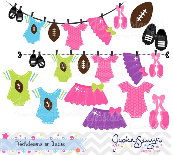 20FOR20, touchdowns or tutus clipart, gender reveal clip art, for commercial use, personal use Il_570xn