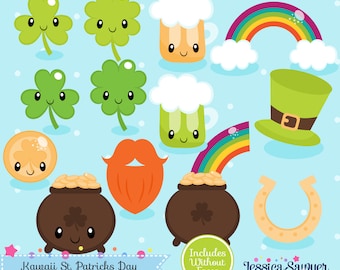20FOR20 - Kawaii St. Patricks Day Clipart and Vectors for personal and commercial use