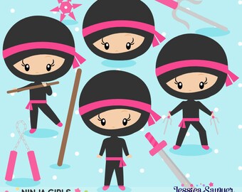20FOR20 - Girls Ninja Clipart and Vectors for personal and commercial use