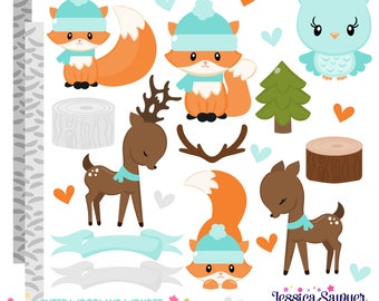 20FOR20, Winter Woodland Clipart for crafts and products