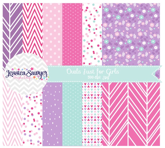 20FOR20, pink and aqua digital papers or pink and purple backgrounds Il_570xn