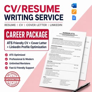 ATS Friendly Resume Writing Service, CV, Cover Letter and LinkedIn Profile Optimization