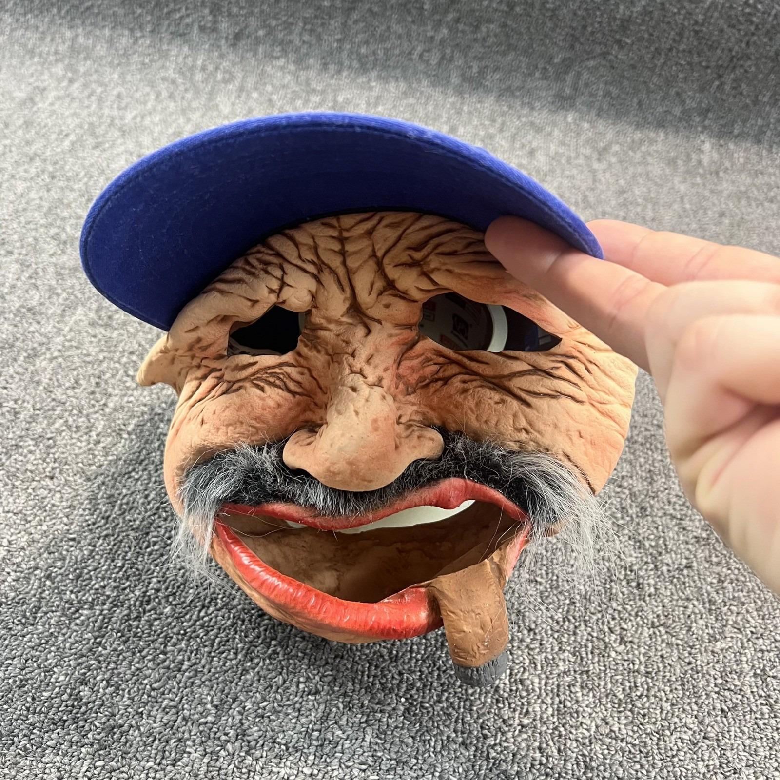 Something Studio Vintage 1988 Old Man Mask Hat OS Blue Novelty Costume 80s Retro — photo 2