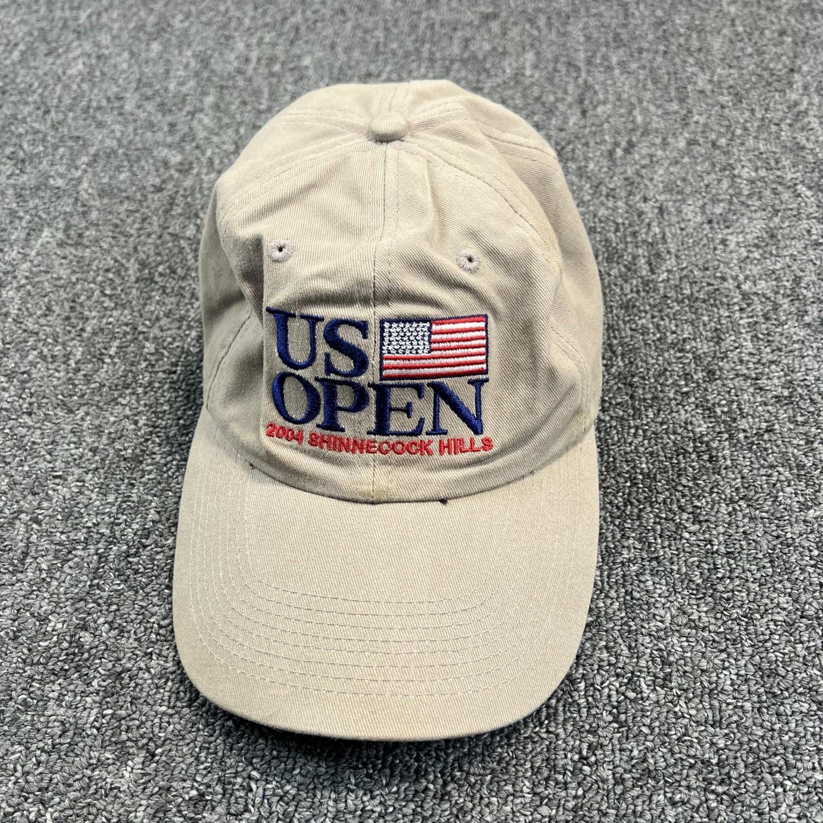 USGA 2004 US Open Shinnecock Hills Hat OSFM Tan Vintage Golf Member Dad Cap — photo 2