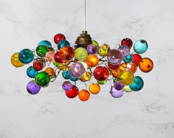 Bubbles Lighting, Ceiling Pendant light with Multicolored bubbles - modern lighting