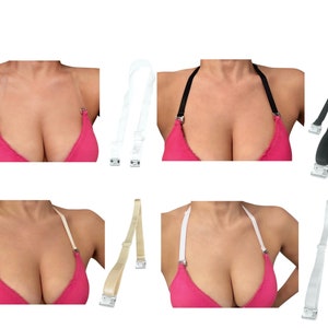 NON-Slip, Halter Neck Backless Strap, Clips On Bra, Dress, Swimwear, Ultimate Support | by PIN STRAPS