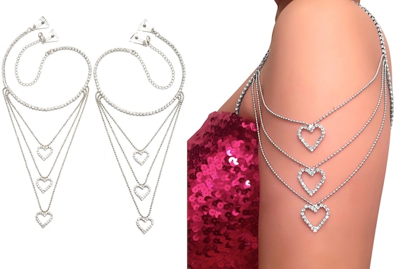 Non-Slip, Wedding Bling Glam Dress Straps Jewelry Set, Ultimate Support | by PIN STRAPS