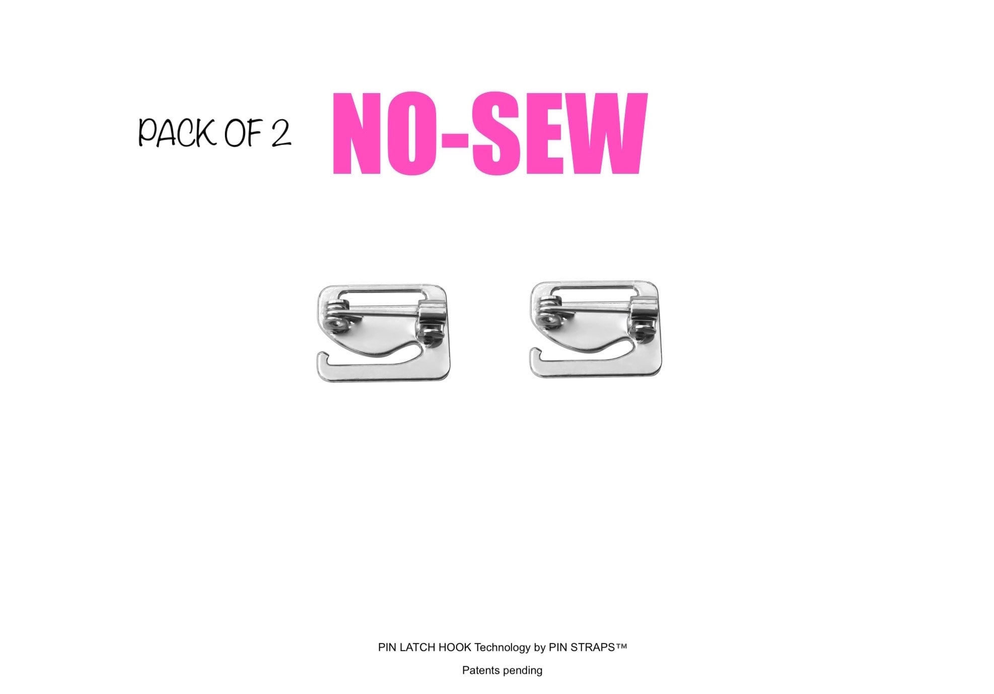 No Sew) Swimsuit Bra Hooks Replacement, Inch, Metal, Pin Hooks by