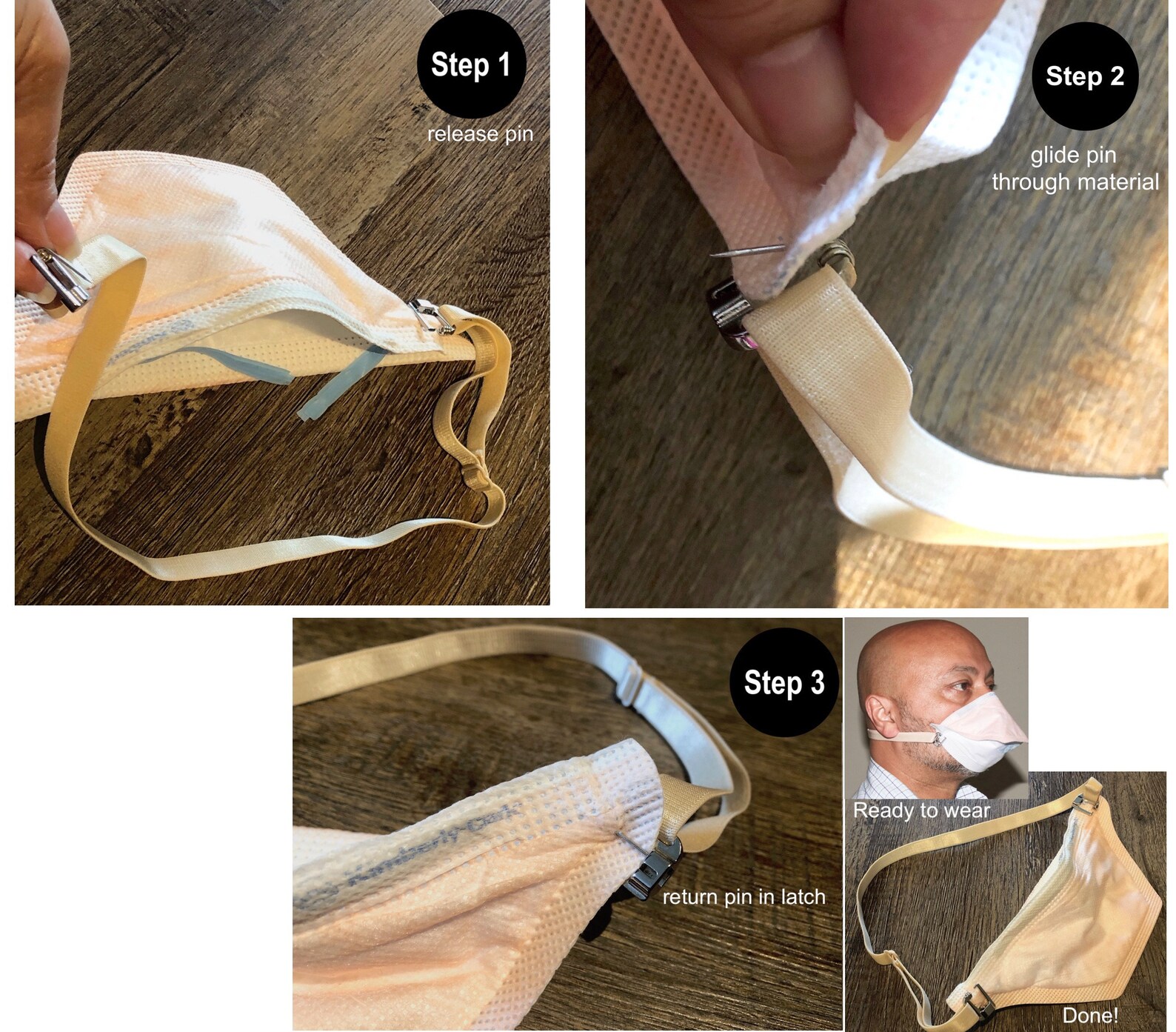 Face Mask Repair Elastic Cord Band NO SEWING Strap Etsy