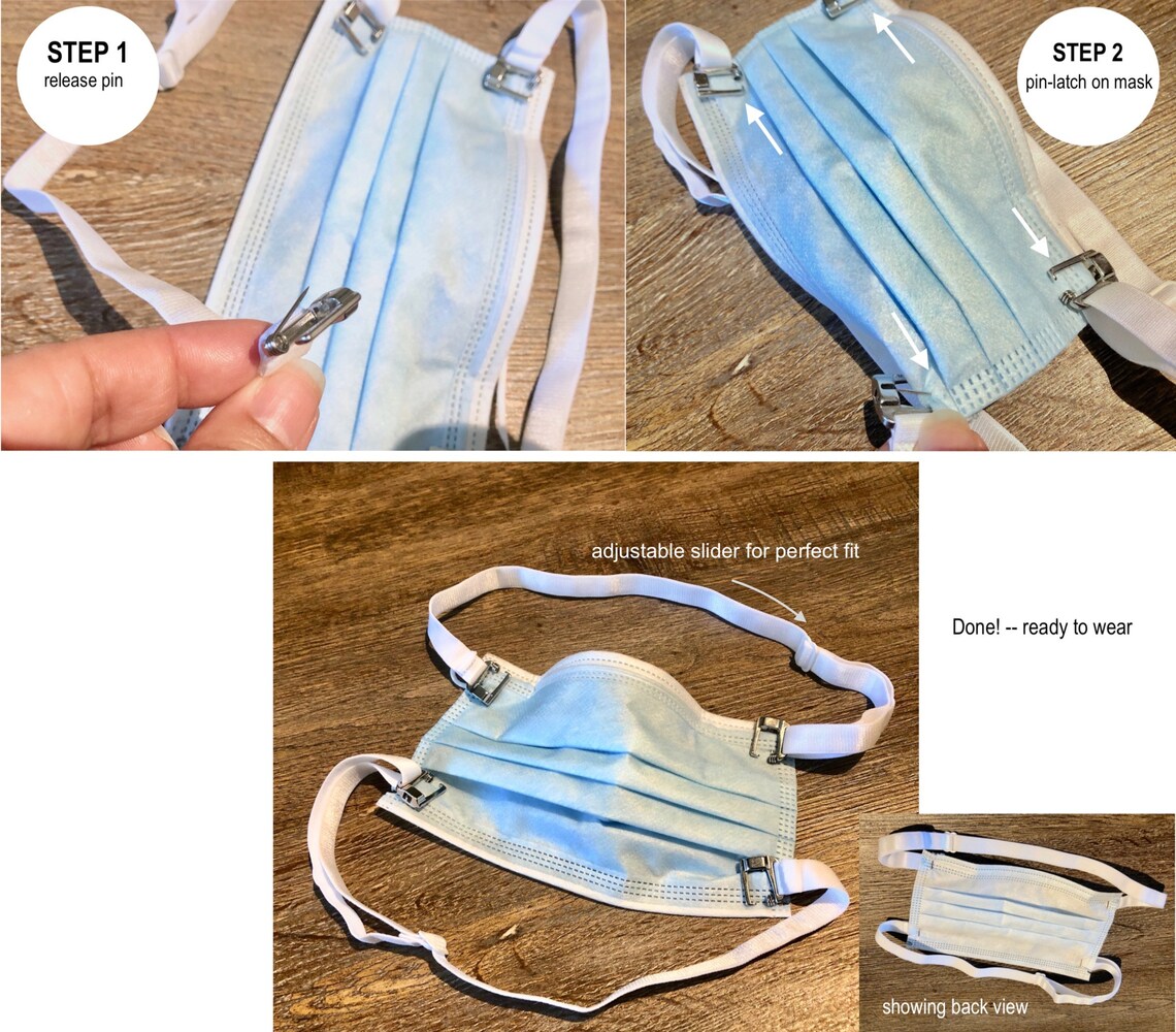 Face Mask Repair Elastic Cord Band NO SEWING Strap Etsy