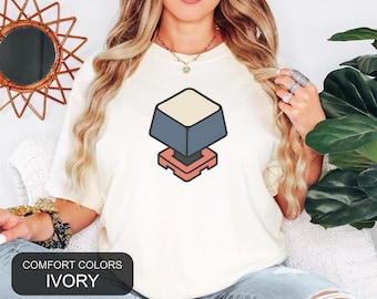 Mechanical Keyboard Shirt, Minimal Keycap Icon Tee, Comfort Colors Left Chest Design, Gift for Keyboard Enthusiasts, Typing Tee
