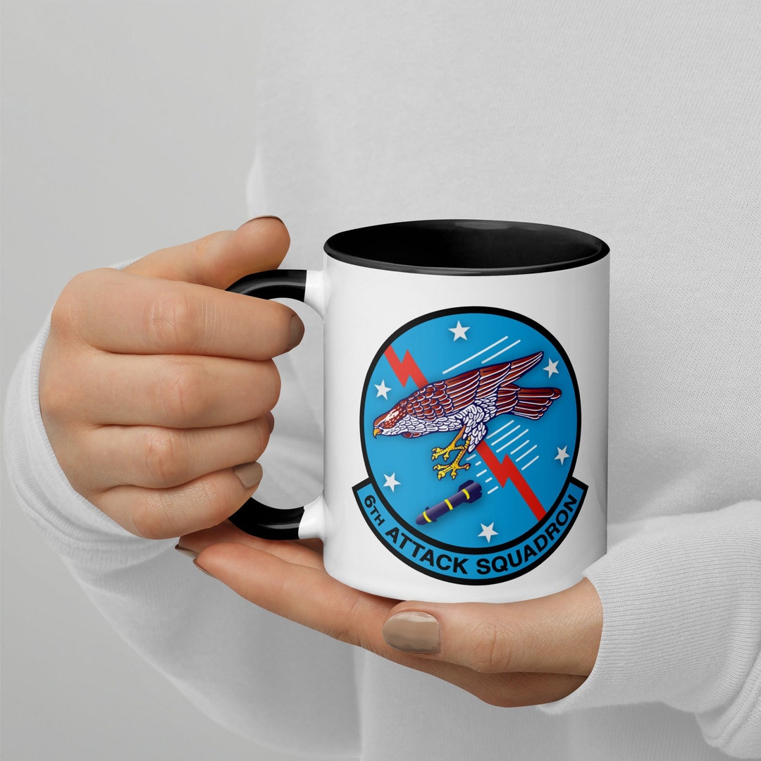 6th Attack Squadron Mug With Color Inside Etsy