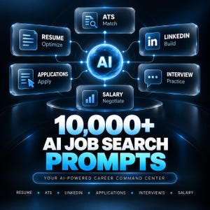 10,000+ AI Job Search Prompts Resume, ATS, Cover Letter, LinkedIn & Interview  optimizer job search prompts, ai career prompts for job find