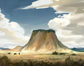 Mesa Study Original Art Digital Print