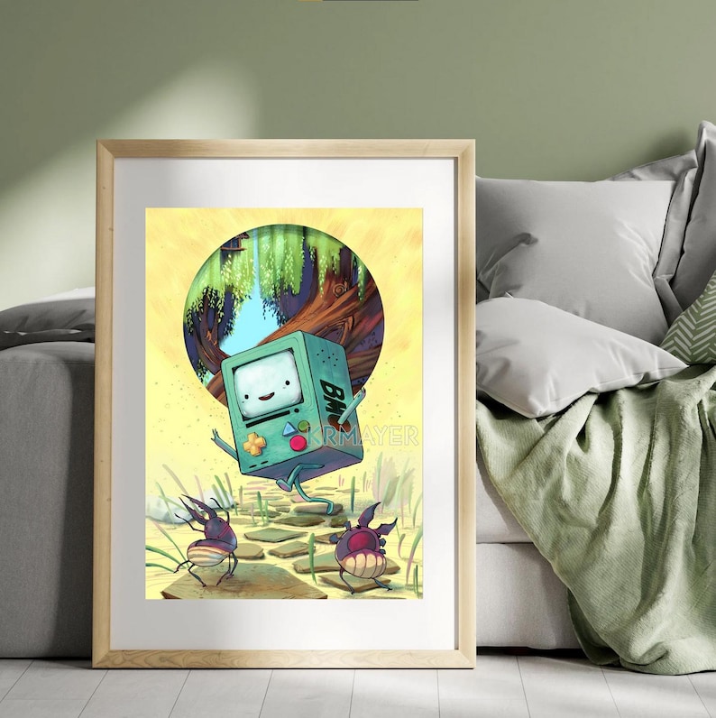 Adventure Time BMO Fan Art Print – Cute Cartoon Poster – BMO Digital ...