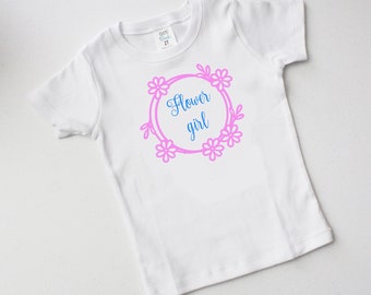 Flower girl shirt, wedding party tshirt, flower girl proposal, for girls, down the aisle, for toddlers, for kids