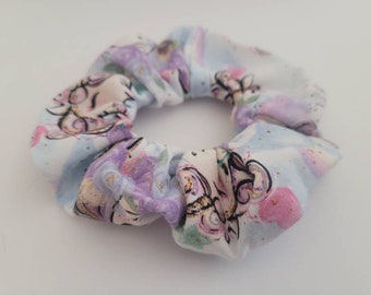 Unicorn hair scrunchies, for girls, for boys, for adults, for kids, pastel flowers, gold design, stocking stuffers, Christmas gift