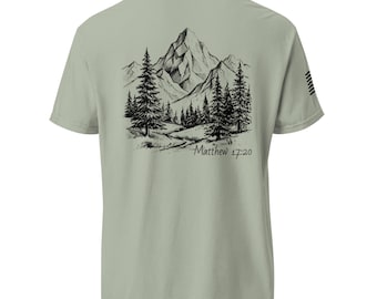 Matthew 17:20 "Faith Moves Mountains" Unisex T-Shirt