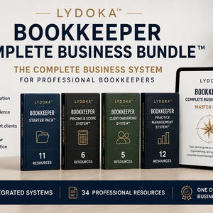 Bookkeeper Business Bundle | Complete Bookkeeping Business System | Pricing, Client Onboarding & Practice Management Templates