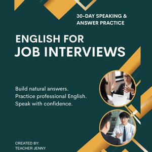Guia de Preparação para Entrevista de Emprego em Inglês como Segunda Língua | 30 Perguntas, Prática de Conversação (PDF)