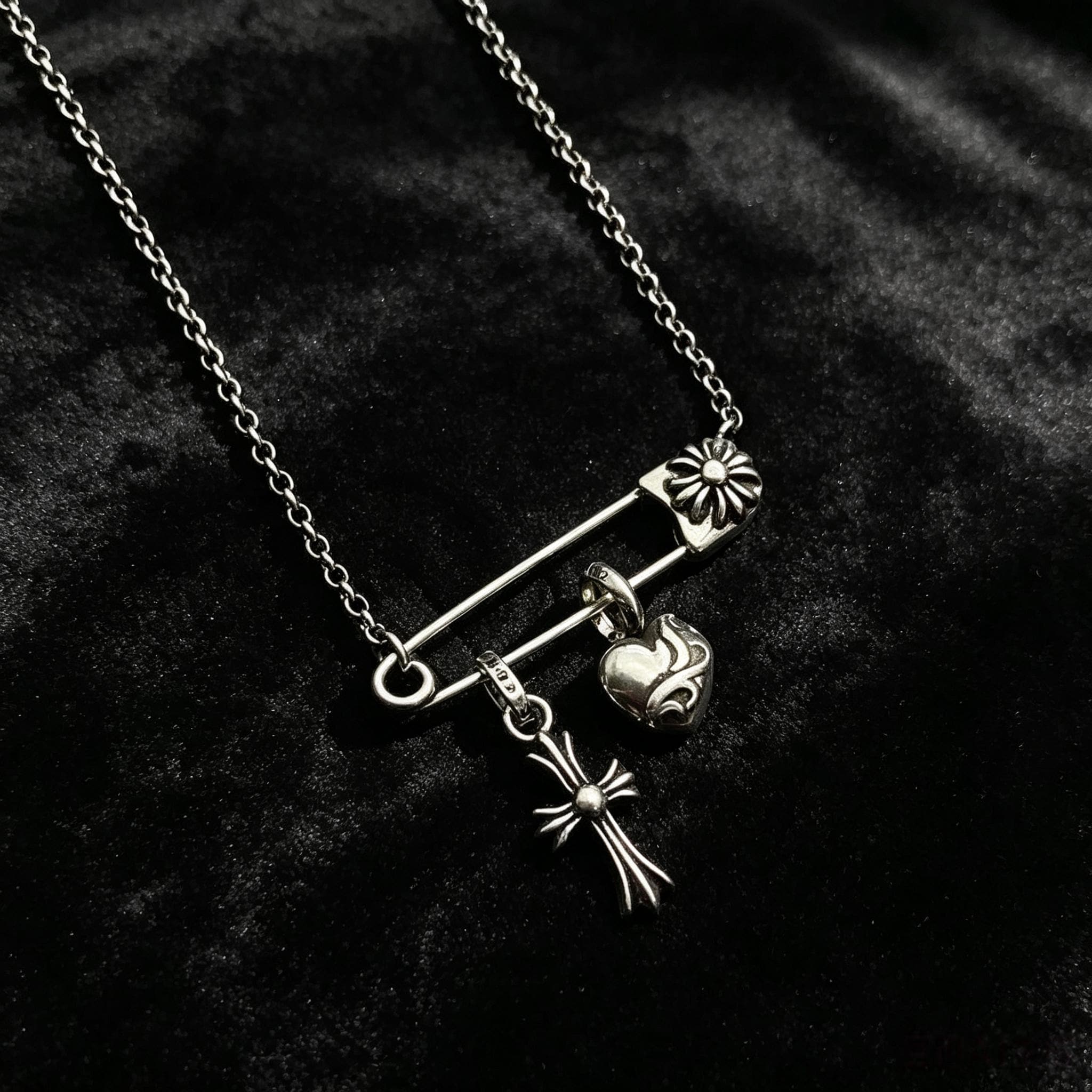 Chrome Hearts Safety Pin Necklace - Etsy