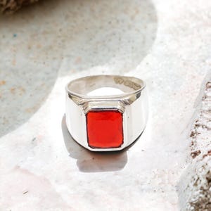 Sterling Silver Ruby Ring, Genuine Vedic Sun Gemstone Talisman