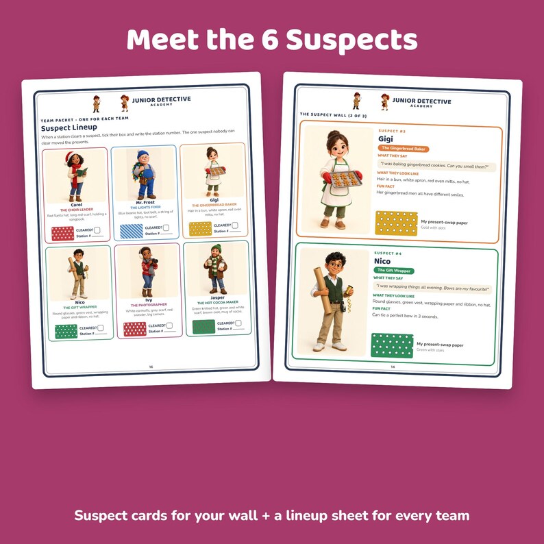 Christmas Party Game for Kids, Printable Detective Mystery, Family Christmas Activity, Classroom Holiday Party, Scavenger Hunt, Ages 8-10 image 4