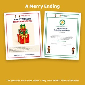 Christmas Party Game for Kids, Printable Detective Mystery, Family Christmas Activity, Classroom Holiday Party, Scavenger Hunt, Ages 8-10 image 9