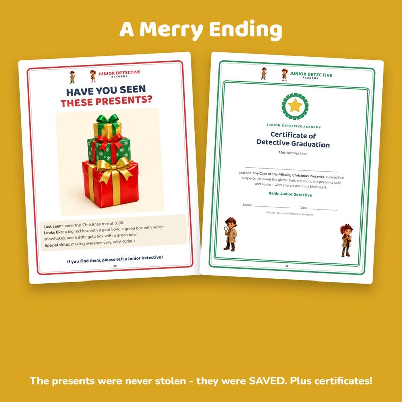 Christmas Party Game for Kids, Printable Detective Mystery, Family Christmas Activity, Classroom Holiday Party, Scavenger Hunt, Ages 8-10 image 9