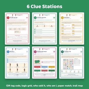 Christmas Party Game for Kids, Printable Detective Mystery, Family Christmas Activity, Classroom Holiday Party, Scavenger Hunt, Ages 8-10 image 5