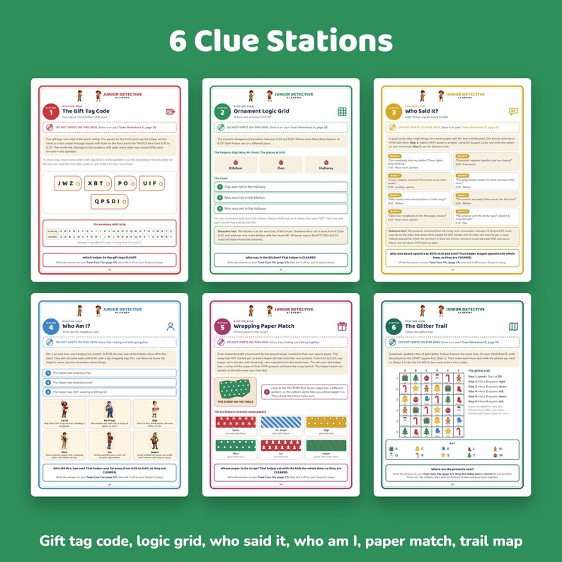 Christmas Party Game for Kids, Printable Detective Mystery, Family Christmas Activity, Classroom Holiday Party, Scavenger Hunt, Ages 8-10 image 5