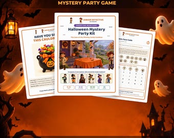 Halloween Party Game for Kids, Printable Detective Mystery, Not Scary Classroom Halloween Activity, Scavenger Hunt, Ages 8-10