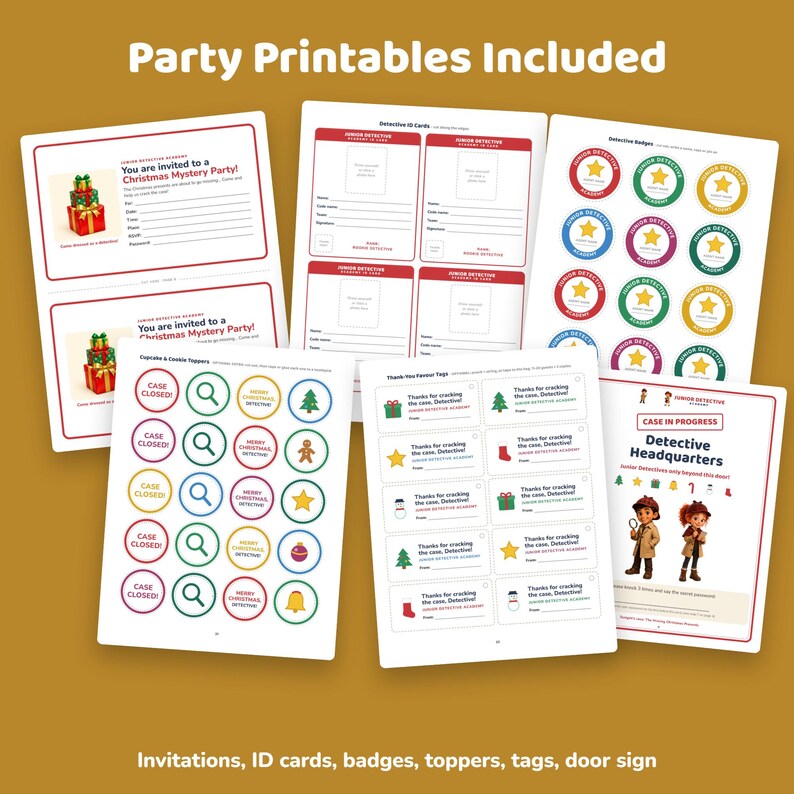 Christmas Party Game for Kids, Printable Detective Mystery, Family Christmas Activity, Classroom Holiday Party, Scavenger Hunt, Ages 8-10 image 7