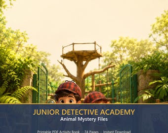 Animal Mystery Activity Book for Kids, Printable Detective Logic Puzzles, Homeschool Critical Thinking Worksheets, Ages 8-10