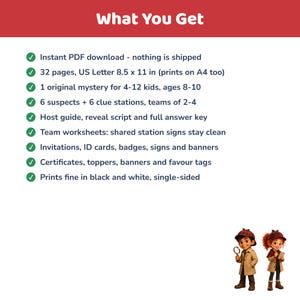 Christmas Party Game for Kids, Printable Detective Mystery, Family Christmas Activity, Classroom Holiday Party, Scavenger Hunt, Ages 8-10 image 10