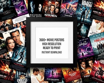 Paquete gigante de más de 3600 pósteres de películas, impresiones digitales, decoración de cine.