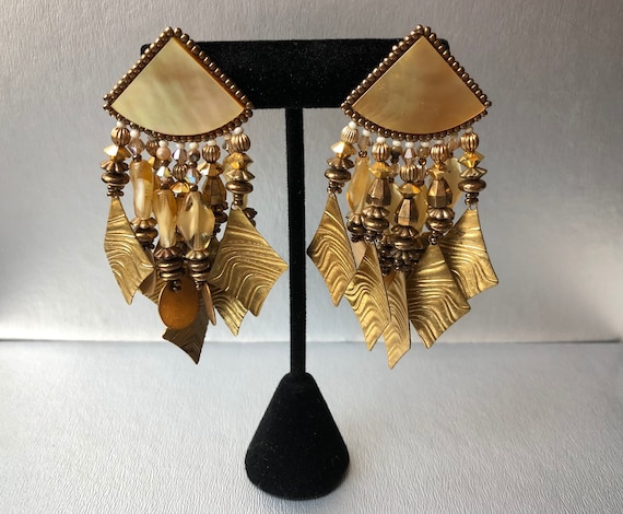 Vintage Chipita Pierced Earrings Statement Earring