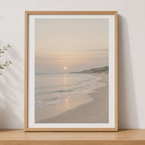 Beach Sunset Print, Coastal Wall Art With Framed or Unframed Options