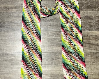 Pretty. Wild. (a Striped and Openwork Scarf)