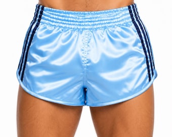 Men’s Sky Blue Shiny Nylon Shorts