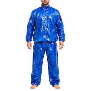 Shiny Nylon Full Zip Shell Suit