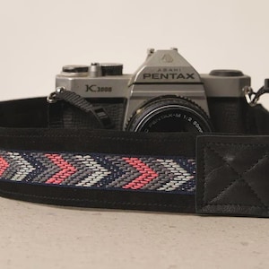 Boho Camera Strap | Black Suede Woven Strap | Personalized DSLR Camera Strap