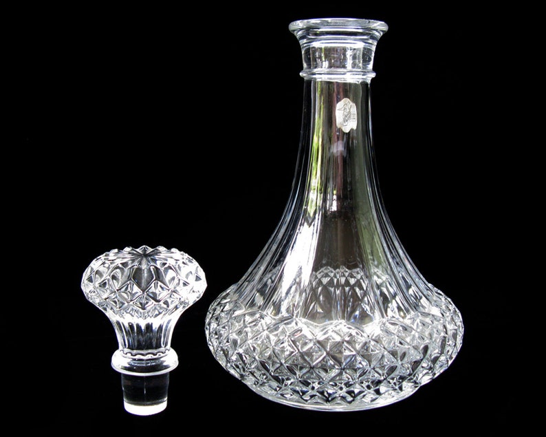 Vintage Cristal d'Arques LONGCHAMP Pattern DECANTER / 24 Etsy