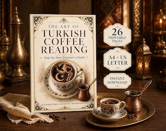 Turkish Coffee Reading Guide for Beginners, 100 Symbols, Tasseography Journal PDF
