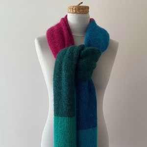 Merino Hand Knit Scarf. READY TO SHIP