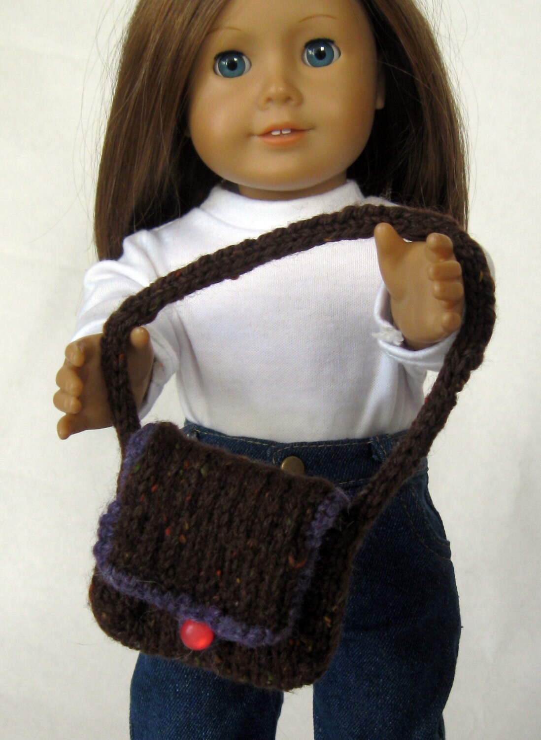 Lucky Penny Knit Shoulder Bag for American Girl Doll Etsy UK