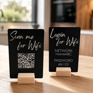 Personligt Wi-Fi QR-displayställ