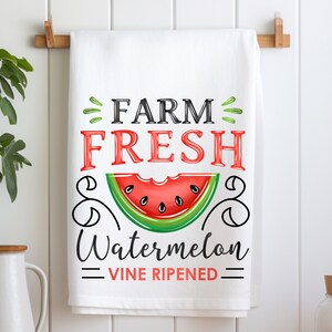 Watermelon Tea Towel, Watermelon Dish Towel, Watermelon Flour Sack Towel, Watermelon Kitchen Towel, Summer Kitchen Towel, Housewarming Gift