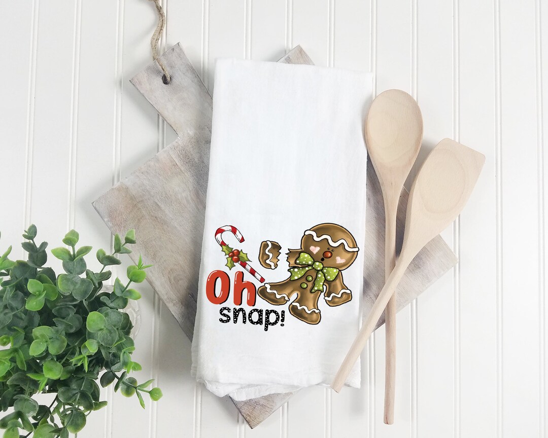 Gingerbread Man Flour Sack Towel, Gingerbread Man Christmas Towel
